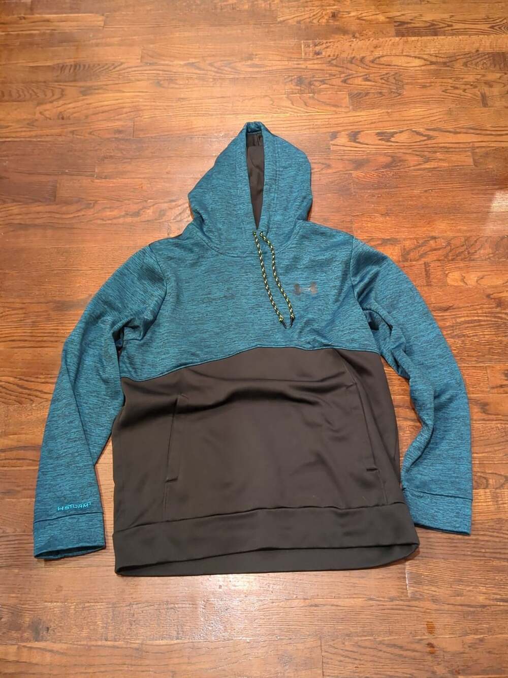 Under Armour Storm1 Colorblock Hoodie Blue Black Size M Water Resistant